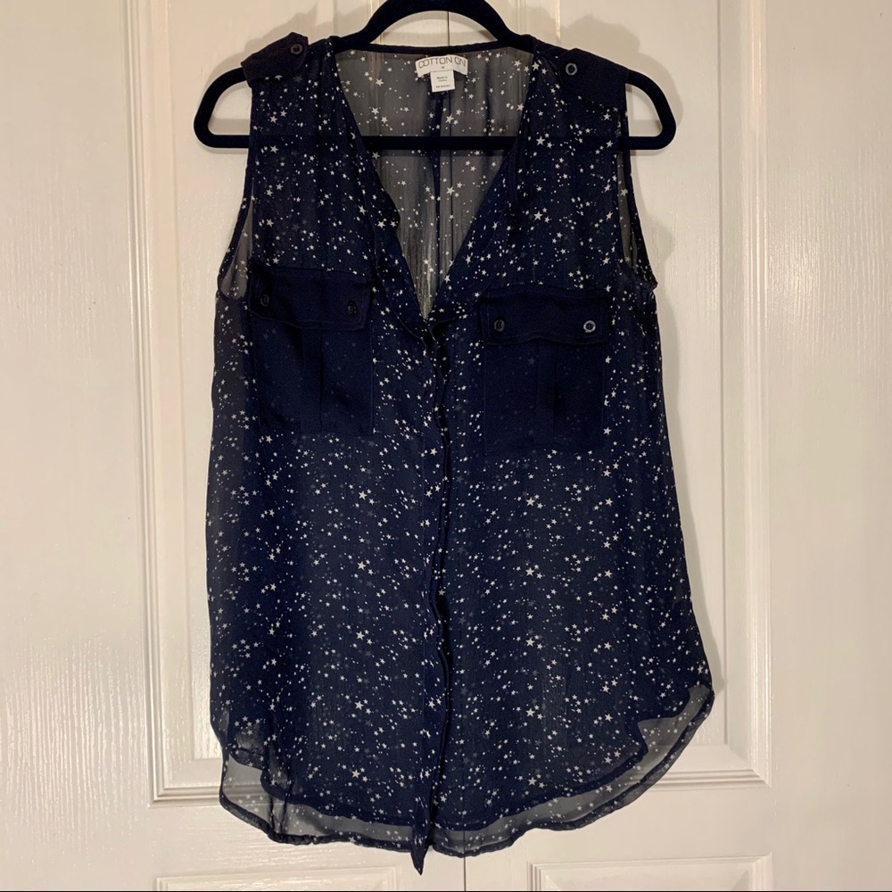 EUC Cotton On starry night sleeveless camisole L